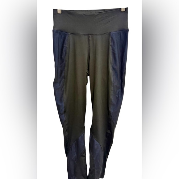 NWT BCBGMaxAzria Leggings Athletic Pants Allegra Yoga Black Blue MED - Picture 4 of 16